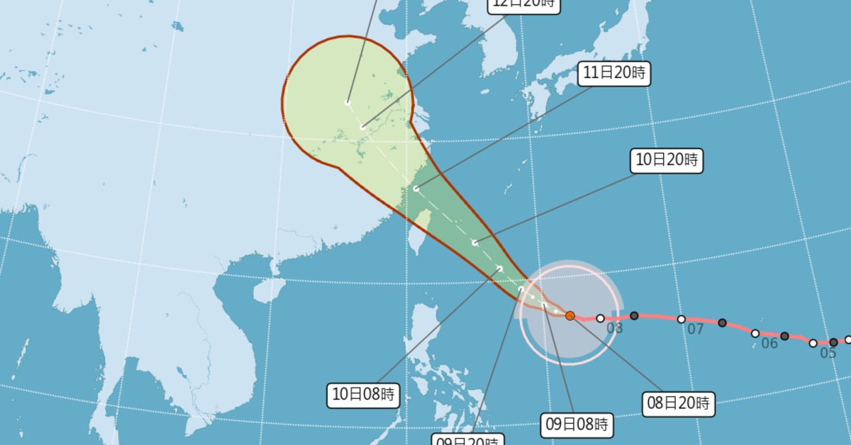 颱風眼超清晰！巴威轉彎了 基隆暴風侵...