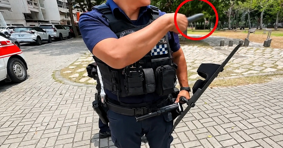 獨家／感情生變約公園談判 女揮刀 警持盾牌壓制