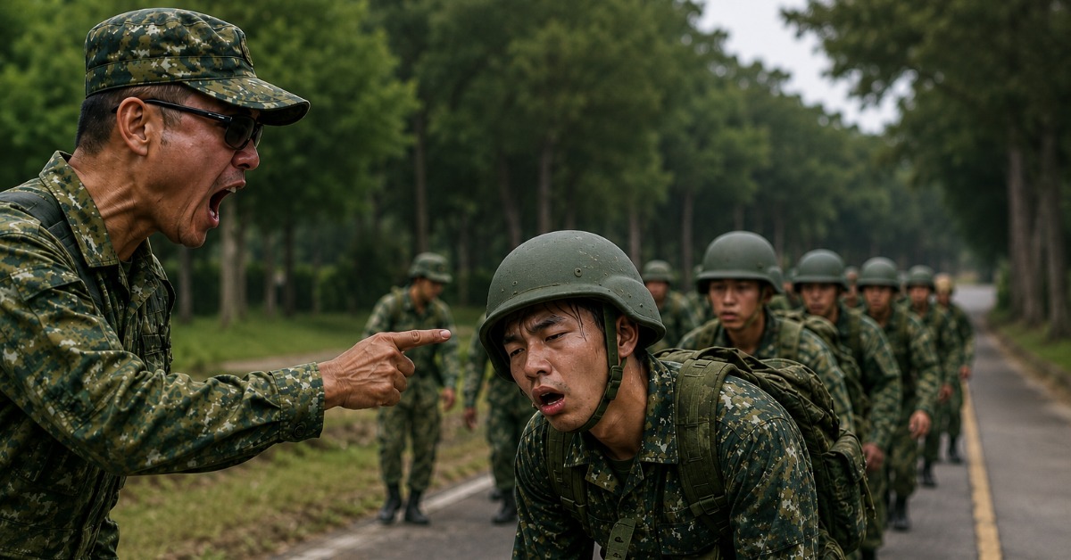 新兵期末鑑測行軍腿軟跟不上 怒噴長官...
