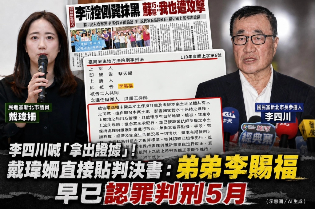 李四川喊「拿出證據」！戴瑋姍直接貼判...