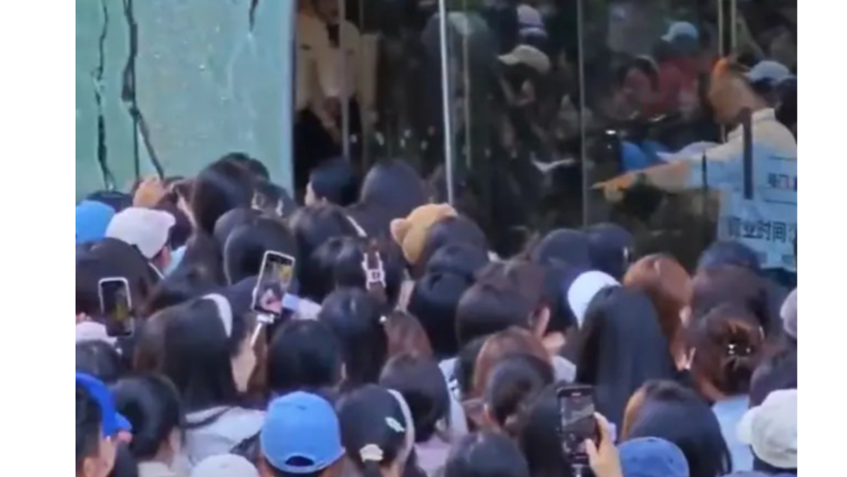 張凌赫人氣超驚人！上萬粉絲暴動踏破百貨玻璃門　驚悚畫面看傻網友