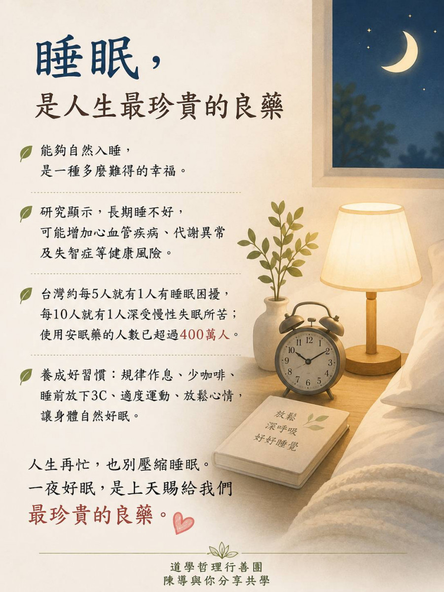 睡眠，是人生最珍貴的良藥