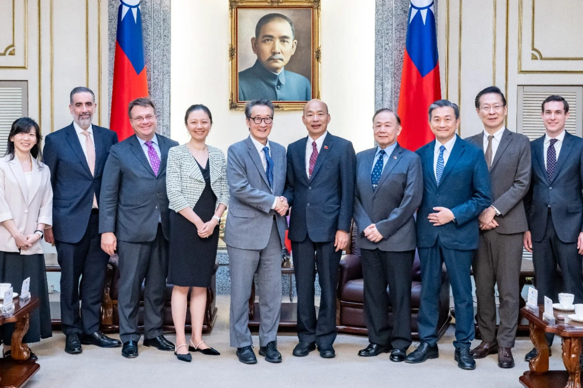 接見華府智庫訪團　韓國瑜：跨黨派交流...