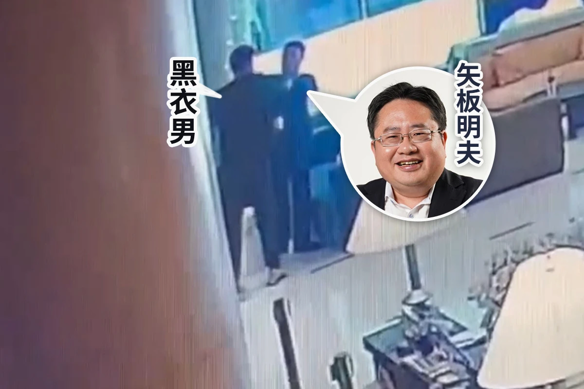 矢板明夫出席台中活動突遇襲　黑衣男揮...