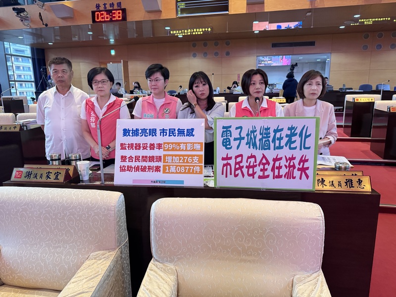 台中監視器設備近8成老舊　議員質詢關切 (圖)