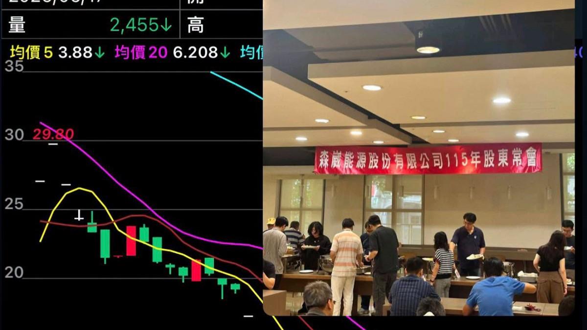 期待像力積電！ 他曬照森崴股東會「免費吃」 網笑：最後的晚餐